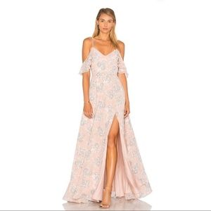 Lovers + Friends Pink Floral Maxi Dress